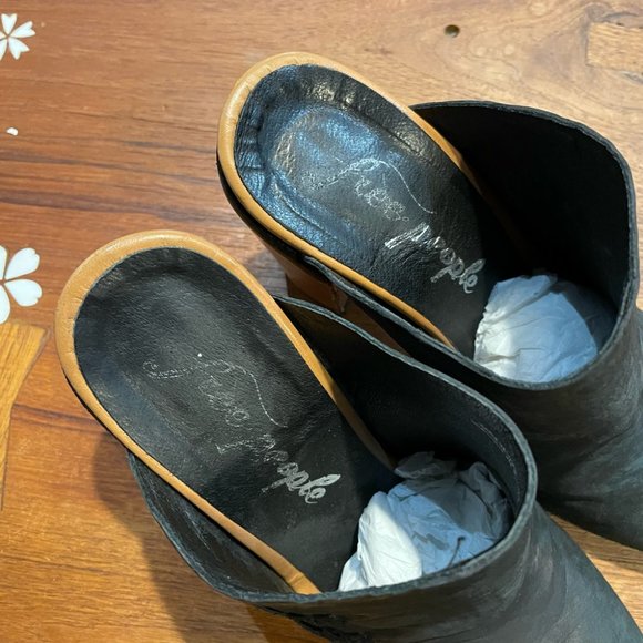 free people leather stateside mules - size 38 - Picture 3 of 8